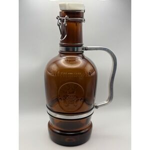 Altenmunster Brauer Bier German Amber Glass Beer Growler Swing Top Metal Handle